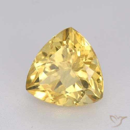 2.50 ct Golden Citrine Stone, Natural Citrine in Trillion Facet Shape for Sale