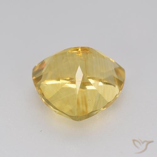 Citrine Gemstone in 9 x 9 mm (calibrated) Size for Sale, Citrine Stone in Gold Color