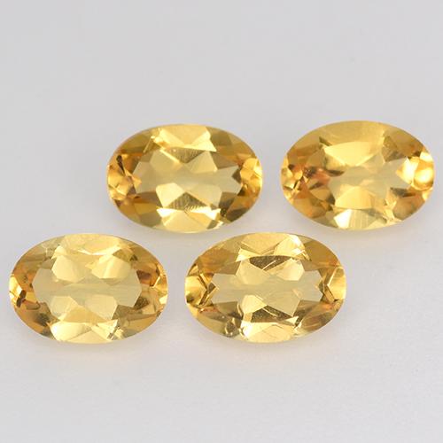 Золотой Цитрин Камень - 0.4ct Фасетный Овал (ID: 519522)