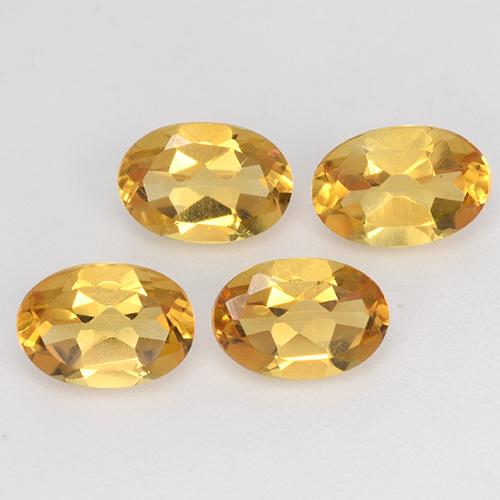 Golden Citrin Edelstein - 0.4ct Oval facettiert (ID: 519523)