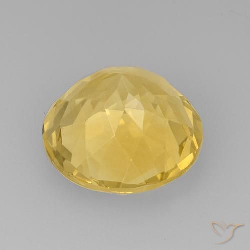 Citrine Gemstone in 13 mm (calibrated) Size for Sale, Citrine Stone in Medium Golden Color