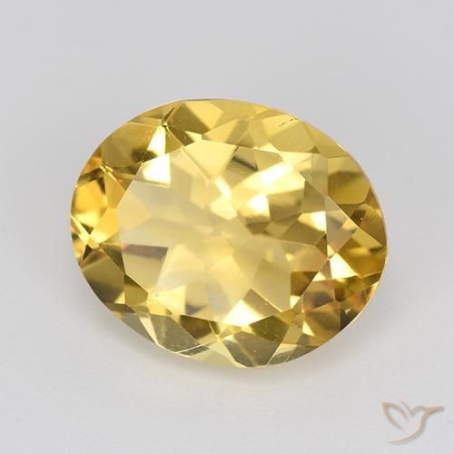 3.73 ct Golden Citrine Stone, Natural Citrine in Oval Facet Shape for Sale