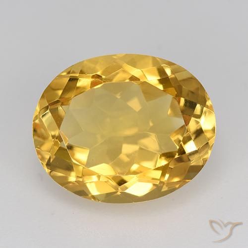 4.83 ct Golden Citrine Gemstone, Citrine Gem in Oval Facet Shape for Sale.