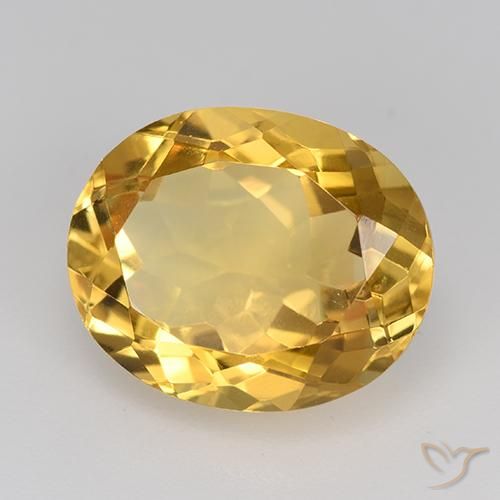 4.83 ct Golden Citrine Stone, Natural Citrine in Oval Facet Shape for Sale