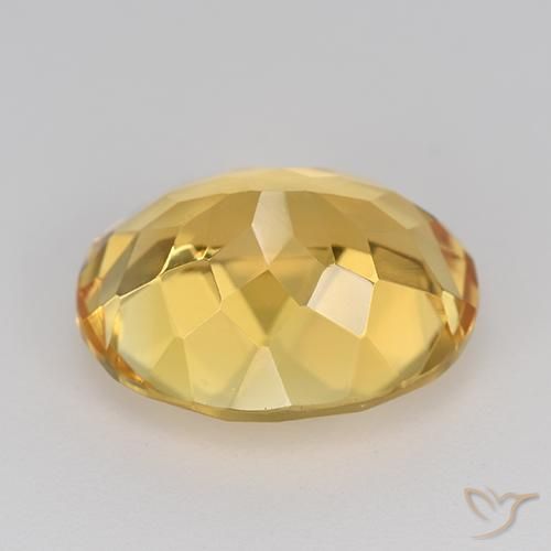 Citrine Gemstone in 12 x 10 mm (calibrated) Size for Sale, Citrine Stone in Medium-Dark Golden Color