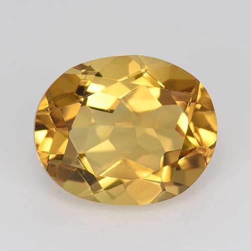 Medium Golden Citrine Gem - 4.6ct Oval Facet (ID: 520279)