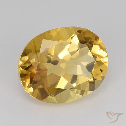 4.59 ct Golden Citrine Stone, Natural Citrine in Oval Facet Shape for Sale