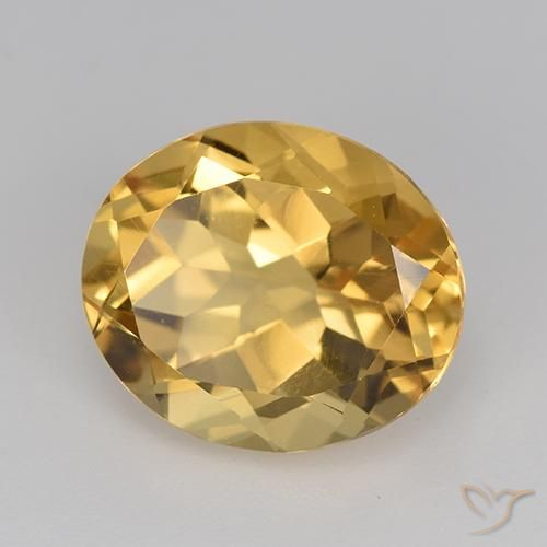 4.33 ct Golden Citrine Stone, Natural Citrine in Oval Facet Shape for Sale