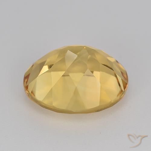 Citrine Gemstone in 12 x 10 mm (calibrated) Size for Sale, Citrine Stone in Medium-Dark Golden Color