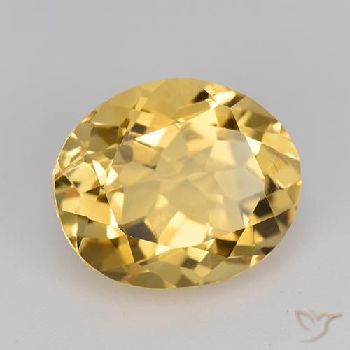 4.47 ct Golden Citrine Stone, Natural Citrine in Oval Facet Shape for Sale