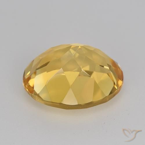 Citrine Gemstone in 12 x 10 mm (calibrated) Size for Sale, Citrine Stone in Gold Color