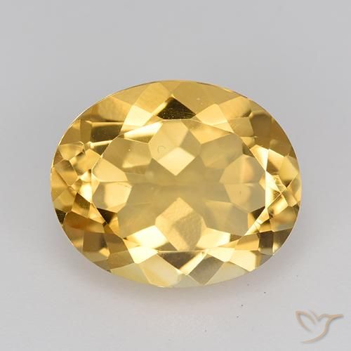4.22ct Natural Gold Citrine, Oval, VVS-VS