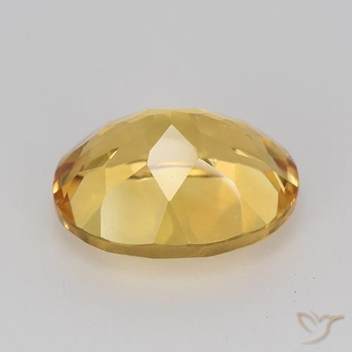 Citrine Gemstone in 12 x 10 mm (calibrated) Size for Sale, Citrine Stone in Gold Color