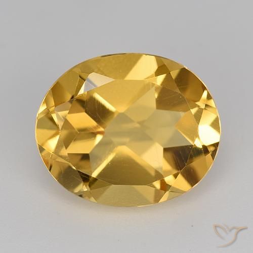 4.43ct Natural Medium-Dark Golden Citrine, Oval, VVS-VS