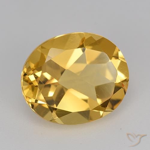 4.43 ct Golden Citrine Stone, Natural Citrine in Oval Facet Shape for Sale