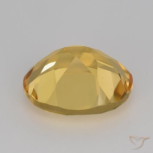 Citrine Gemstone in 12 x 10 mm (calibrated) Size for Sale, Citrine Stone in Medium-Dark Golden Color