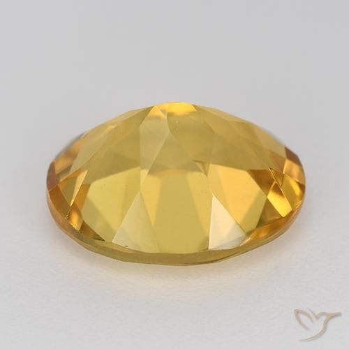 Citrine Gemstone in 12 x 10 mm (calibrated) Size for Sale, Citrine Stone in Medium Golden Color