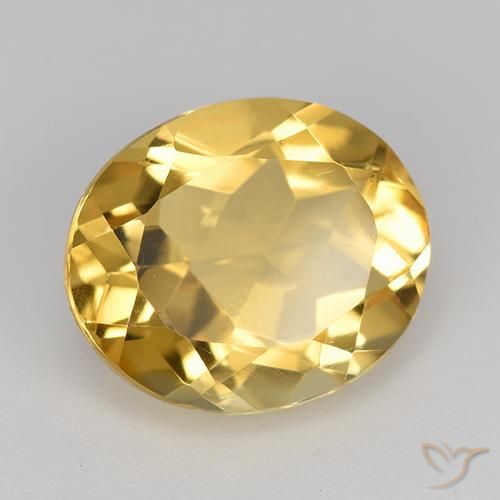 4.38 ct Golden Citrine Stone, Natural Citrine in Oval Facet Shape for Sale