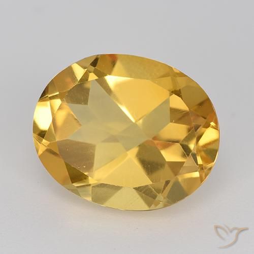 4.31 ct Golden Citrine Stone, Natural Citrine in Oval Facet Shape for Sale
