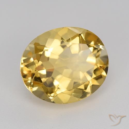 4.53 ct Golden Citrine Stone, Natural Citrine in Oval Facet Shape for Sale