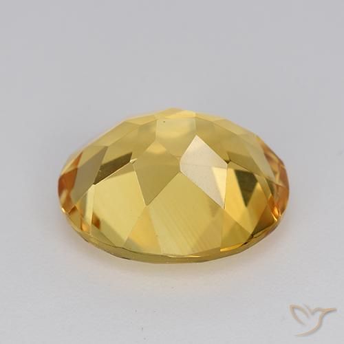 Citrine Gemstone in 12 x 10 mm (calibrated) Size for Sale, Citrine Stone in Medium-Light Golden Color