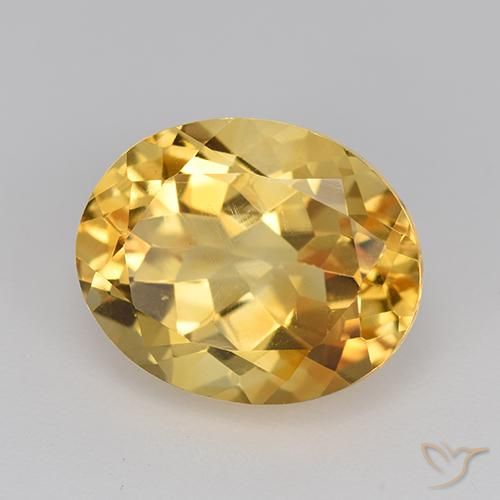 4.76 ct Golden Citrine Stone, Natural Citrine in Oval Facet Shape for Sale