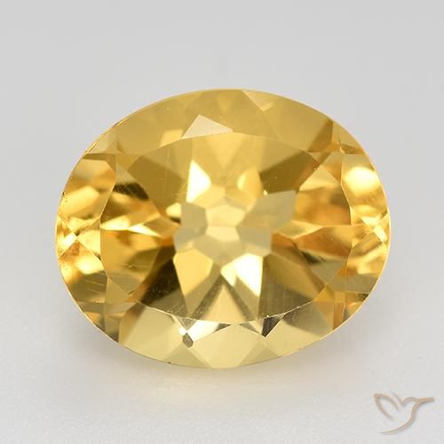 4.73ct Natural Bright Gold Citrine, Oval, VVS-VS