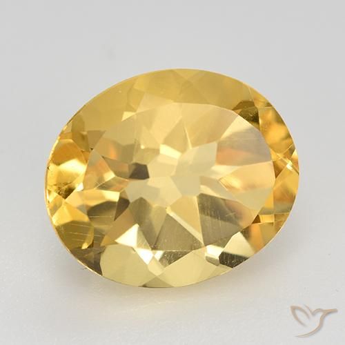4.73 ct Golden Citrine Stone, Natural Citrine in Oval Facet Shape for Sale