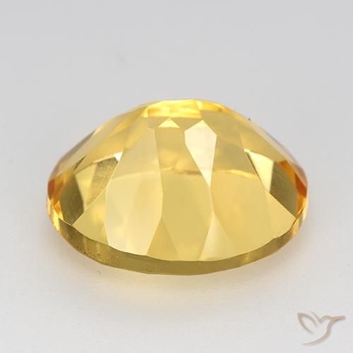 Citrine Gemstone in 12 x 10 mm (calibrated) Size for Sale, Citrine Stone in Bright Gold Color