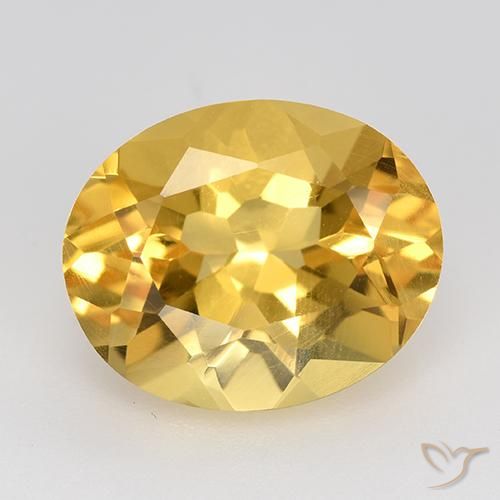 4.67ct Natural Golden Citrine, Oval, VVS-VS