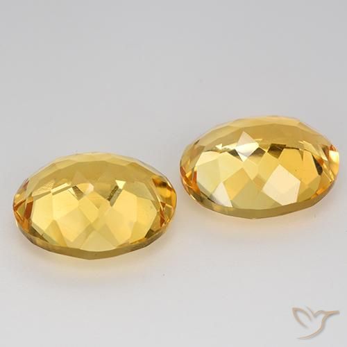 Citrine Gemstones in 12 x 10 mm (calibrated) Size for Sale, Citrine Stones in Golden Color