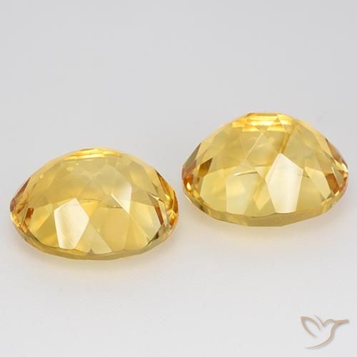 Citrine Gemstones in 12 x 10 mm (calibrated) Size for Sale, Citrine Stones in Golden Color