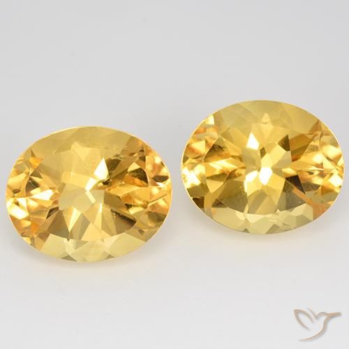 9.70ctw Natural Bright Gold Citrine, Oval, VVS-VS