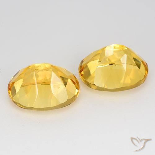 Citrine Gemstones in 12 x 10 mm (calibrated) Size for Sale, Citrine Stones in Bright Gold Color