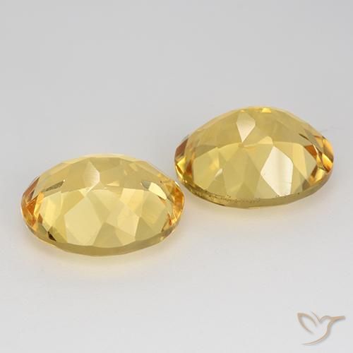 Citrine Gemstones in 12 x 10 mm (calibrated) Size for Sale, Citrine Stones in Gold Color