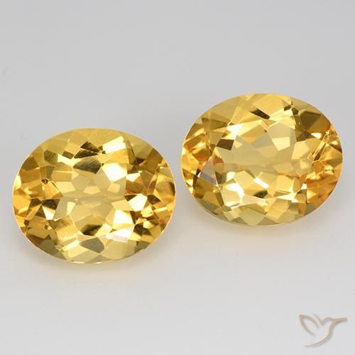 9.44 ct Yellow Citrine, 12.2 x 10 mm Oval Cut From Brazil, Photo A