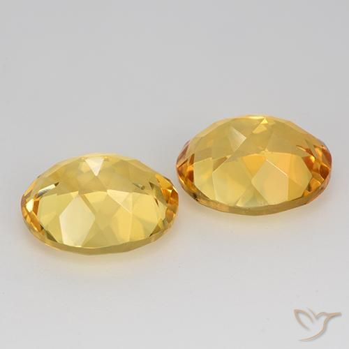 Citrine Gemstones in 12 x 10 mm (calibrated) Size for Sale, Citrine Stones in Golden Color
