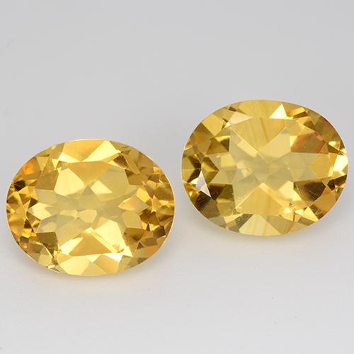 Золотой Цитрин Камень - 4.1ct Фасетный Овал (ID: 520564)