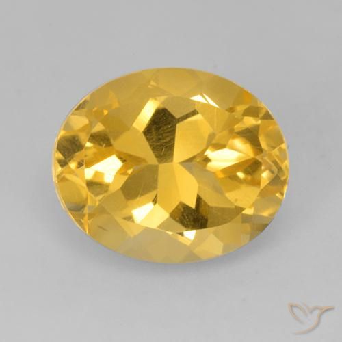 4.43ct Natural Bright Gold Citrine, Oval, VVS-VS