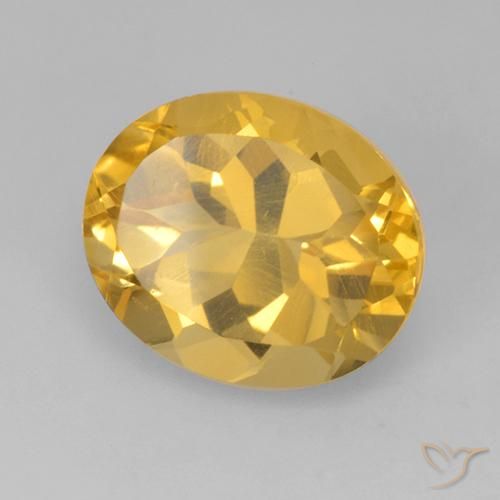 4.43 ct Golden Citrine Stone, Natural Citrine in Oval Facet Shape for Sale