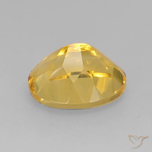 Citrine Gemstone in 12 x 10 mm (calibrated) Size for Sale, Citrine Stone in Bright Gold Color
