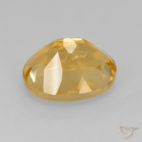 Citrine Gemstone in 12 x 10 mm (calibrated) Size for Sale, Citrine Stone in Dark Golden Color