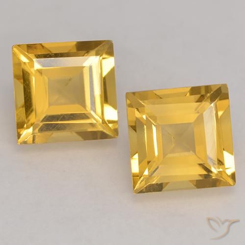 3.27ctw Natural Bright Gold Citrine, Square, VS
