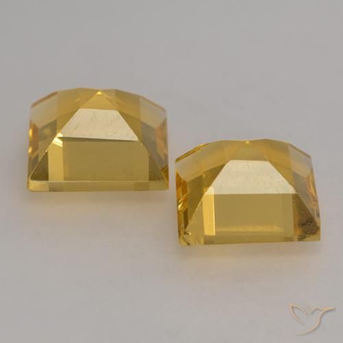 Citrine Gemstones in 7 x 7 mm (calibrated) Size for Sale, Citrine Stones in Golden Color