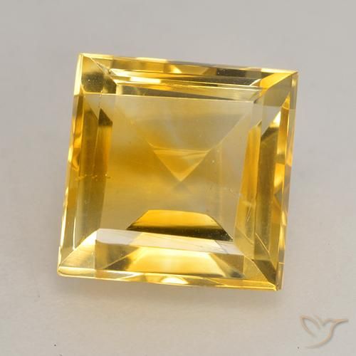 3.43ct Natural Golden Citrine, Square, VS