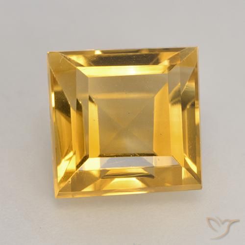 3.11ct Natural Golden Citrine, Square, VVS-VS