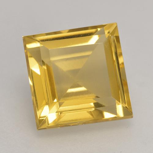 3.72 ct Golden Citrine Stone, Natural Citrine in Square Facet Shape for Sale