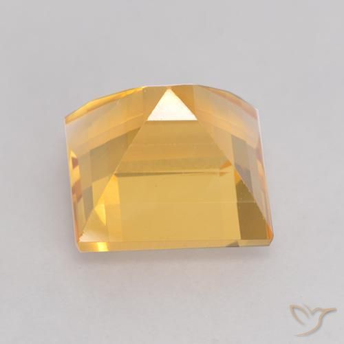 Citrine Gemstone in 9 x 9 mm (calibrated) Size for Sale, Citrine Stone in Bright Gold Color