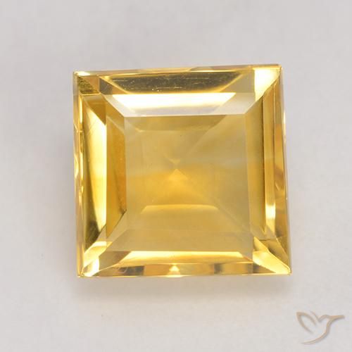 3.56ct Natural Golden Citrine, Square, VVS-VS