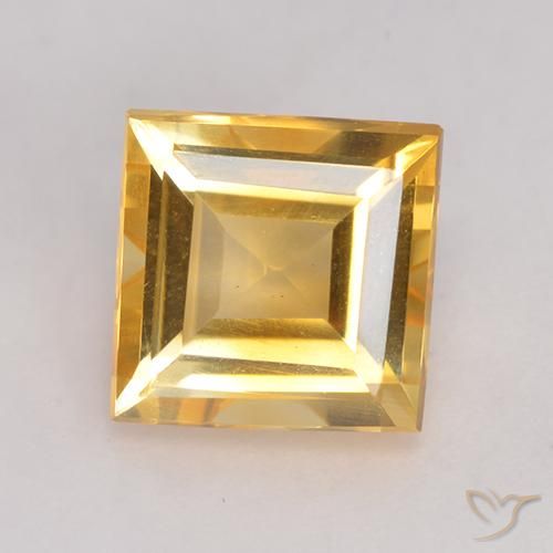 2.94ct Natural Gold Citrine, Square, VVS-VS